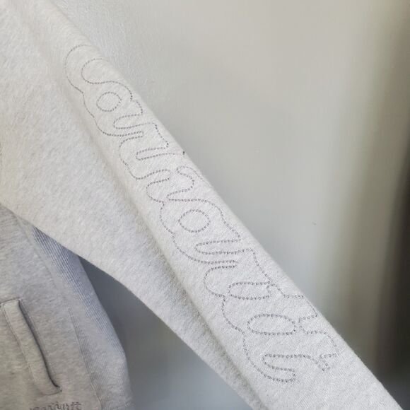 Carhartt Sweatshirt Womens Size Small 4/6 Gray Logo Spellout Full Zip Mock Neck - Picture 5 of 12